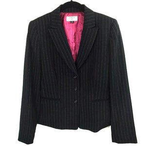 Stresa Pinstripe Blazer Black Pink White Size 8 Black Pink White Stripes